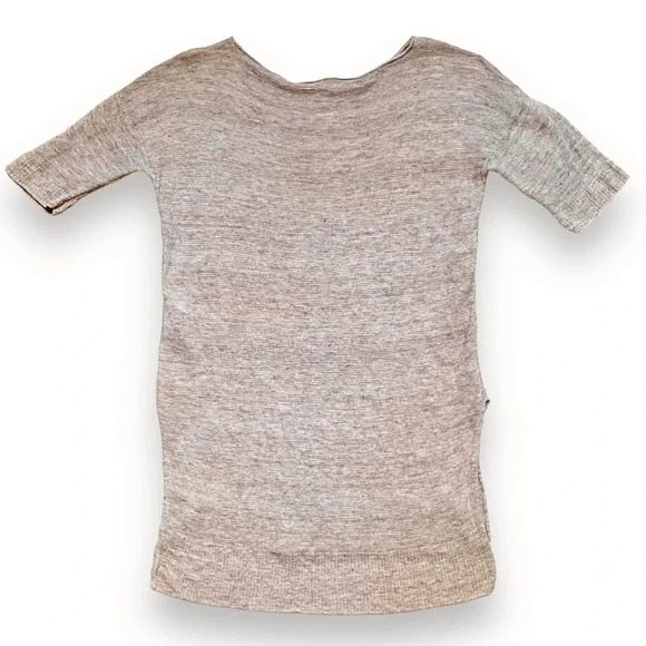 Eileen Fisher Bateau Neck Natural Linen Sweater Top - Picture 4 of 4